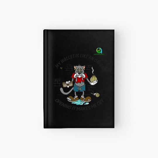 Crying Onion Wallet Humor Hardcover Journal