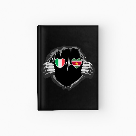 Italy And Suriname Surinam Flag Hardcover Journal