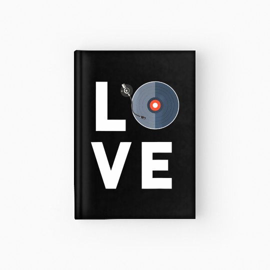 Funny Music Vinyl Record Lovers & Collectors Hardcover Journal