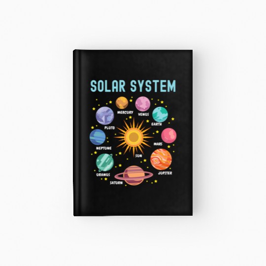 Solar System Planets Science Hardcover Journal
