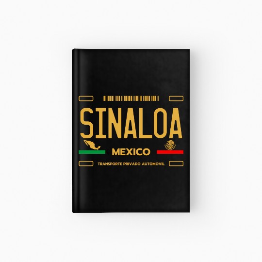 Sinaloa Meco License Plate Aesthetic Sinaloa Hardcover Journal