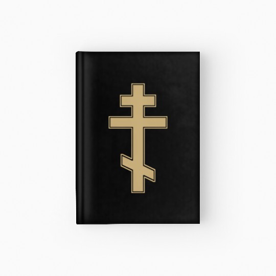 Russian Orthodox Cross Slavo Byzantine Cross Hardcover Journal