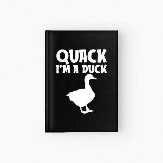 Halloween Duck Quack Im a Duck Funny Lazy Hardcover Journal