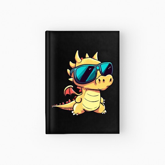 Cute Baby Dragon Puppy Hardcover Journal