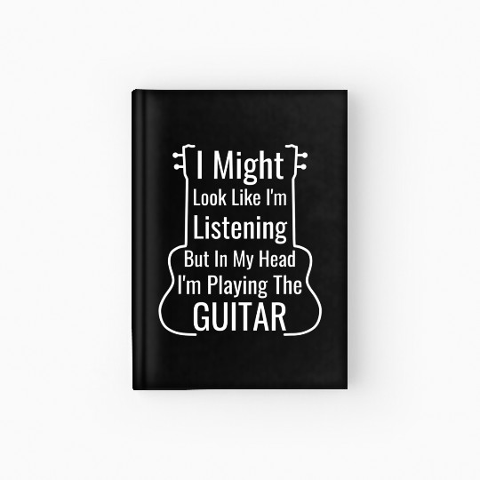 Funny Guitar Acoustic Guitar Adult Hardcover Journal