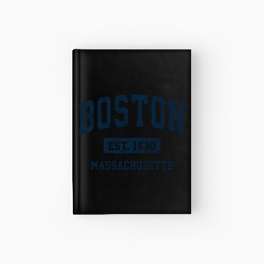 Boston Massachusetts Ma Vintage Athletic Hardcover Journal