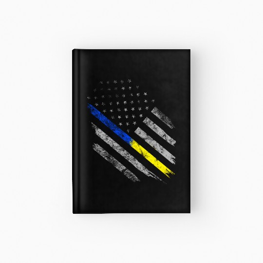 Gold Blue Line 911 Police Dispatcher First Hardcover Journal