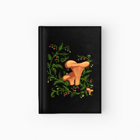 Forest Mushrooms Floral Fungi Ukrainian Vyshyvanka Hardcover Journal