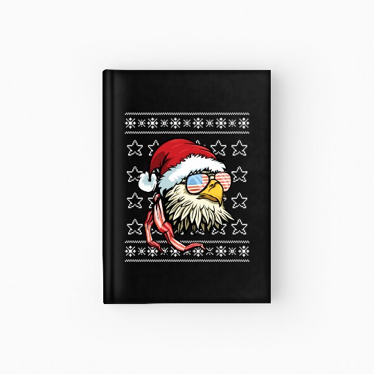 Ugly Usa Flag Bald Eagle Hardcover Journal