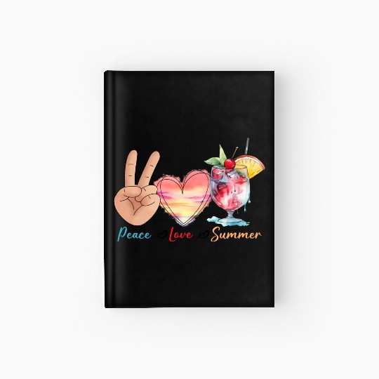 peace love summer Hardcover Journal