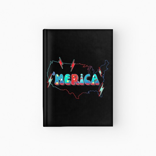 Merica Happy 4Th Of July Independence American Day Hardcover Journal