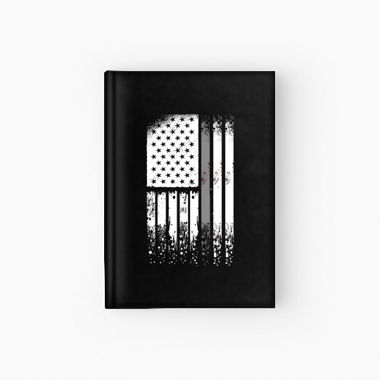 Correctional Officer - Us Flag Thin Silver Line Hardcover Journal