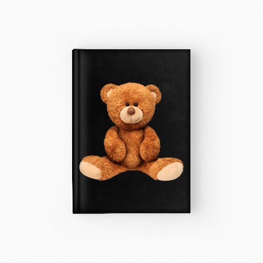 Real Teddy Bear Illustration Hardcover Journal