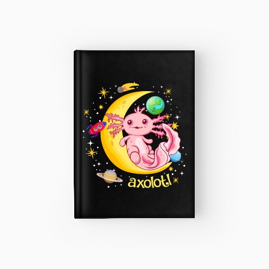 Space Axolotl Kawaii Hardcover Journal Pastel Goth Japanese An
