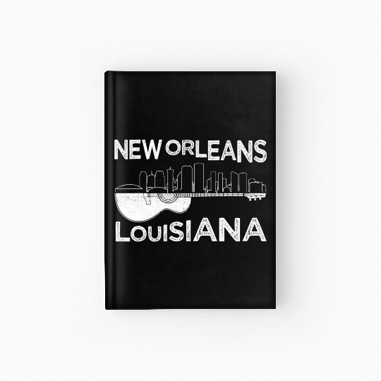Souvenir New Orleans Guitar Music Louisiana New Hardcover Journal