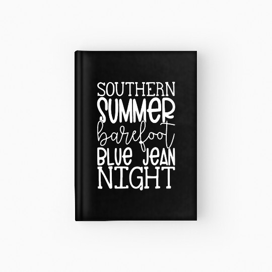 Southern Summer Barefoot Blue Jean Night Hardcover Journal