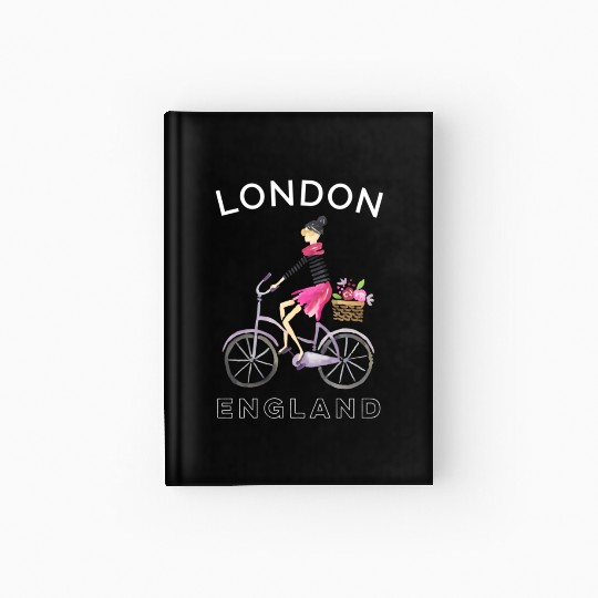 London England Biking Bicycling Hardcover Journal