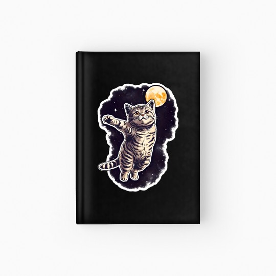 Space cat Hardcover Journal