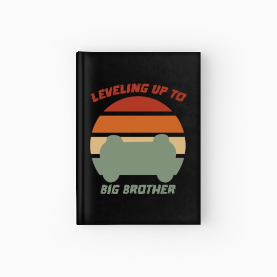 Vintage Leveling Up To Big Brother Video Game Hardcover Journal