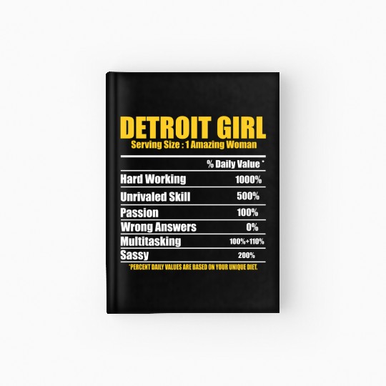 Hilarious Detroit Definition Motor City American Hardcover Journal