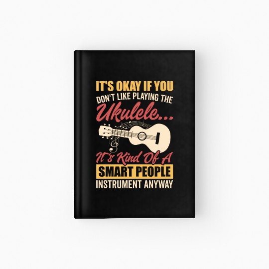 Ukulele Sm People Instrut Hawaiian Guitar Player Hardcover Journal