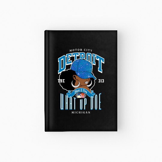 313 Detroit Area Code Unapologetically Hardcover Journal