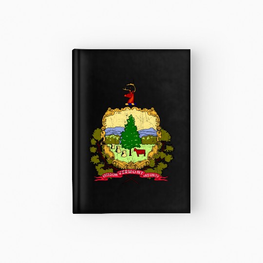 Vermont Flag State Vintage Hardcover Journal
