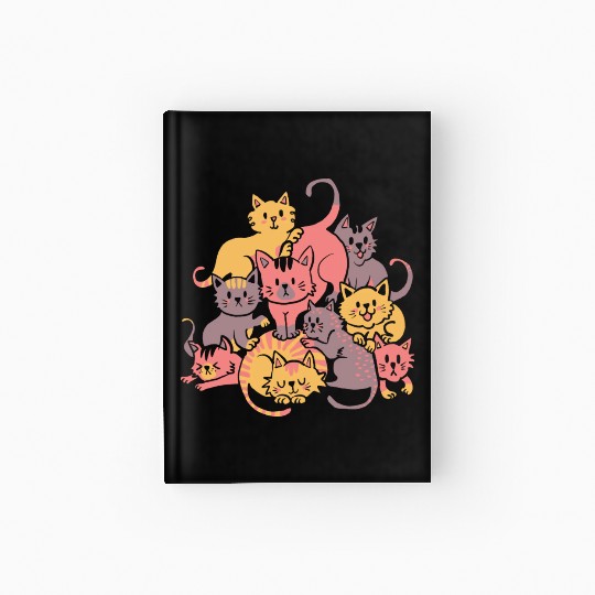 Cats Pile Mountain Of Cute Kittens Hardcover Journal