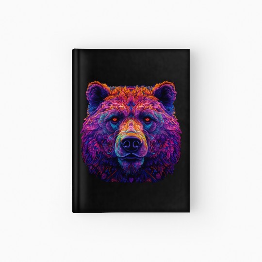Neon Grizzly Hardcover Journal