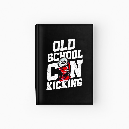 Old School Can Kicking Street Game 90s Kid Hardcover Journal