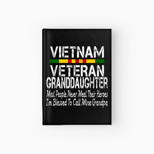 US Army Vietnam Veteran Granddaughter Hardcover Journal