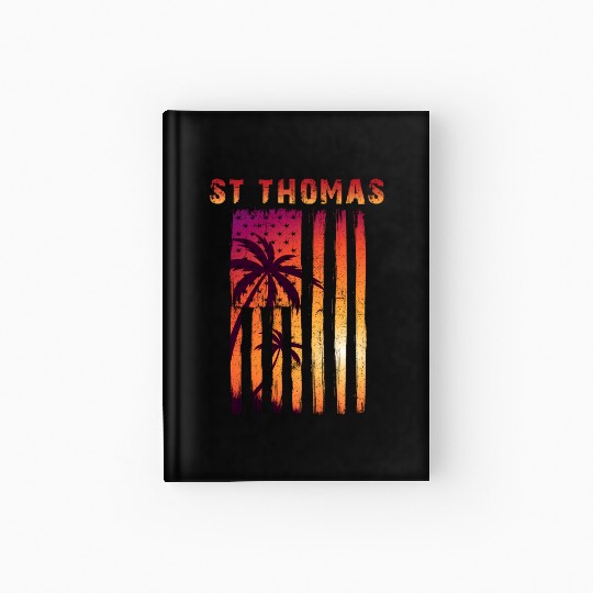 St Thomas Us Virgin Islands Patriotic Flag Hardcover Journal