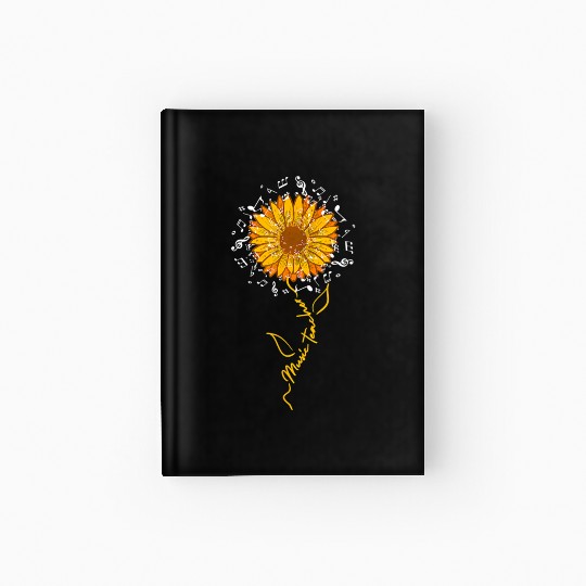 Music Teacher Back Tochool Musical Hippieunflower Hardcover Journal