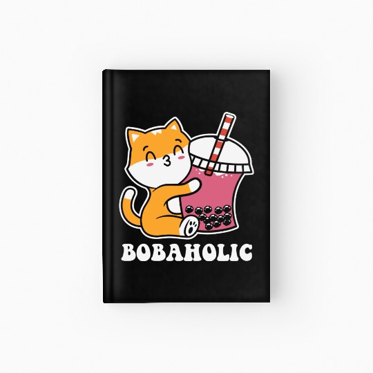 Bubble Milk Boba Tea Tapioca Pearls Lover Funny Hardcover Journal