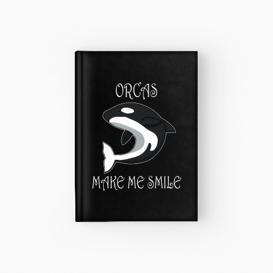 Orcas Make Me Smile Whale Hardcover Journal