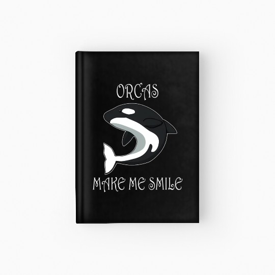 Orcas Make Me Smile Whale Hardcover Journal