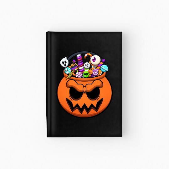 Halloween Trick Or Treat Candy Hardcover Journal