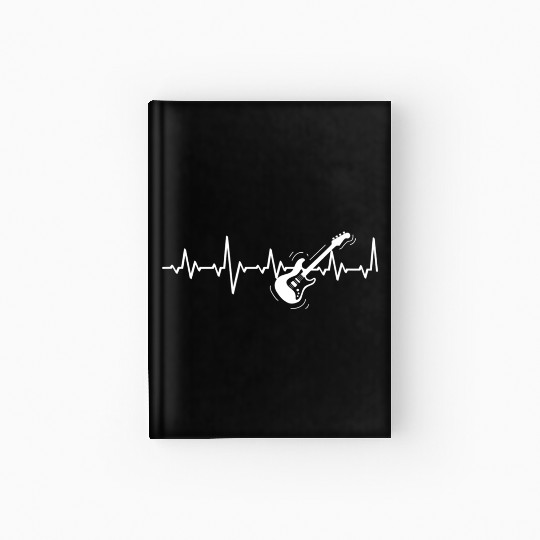 Bass Guitar Player Heartbeat Hardcover Journal