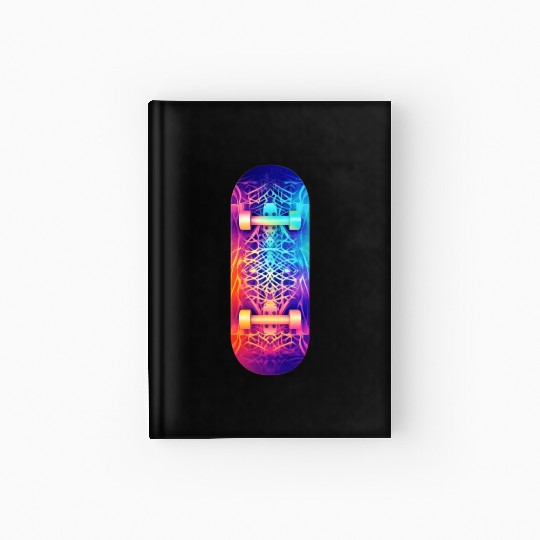 Skateboarding Skateboard Abstract Pattern Hardcover Journal