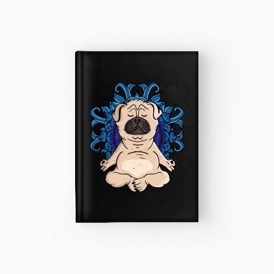 Zen Buddhism Meditation Gift Dog Lover Women Yoga Hardcover Journal