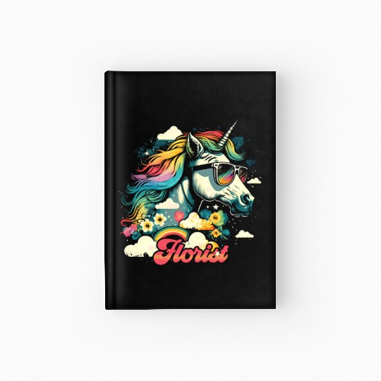 Rainbow Uorn Florist Hardcover Journal