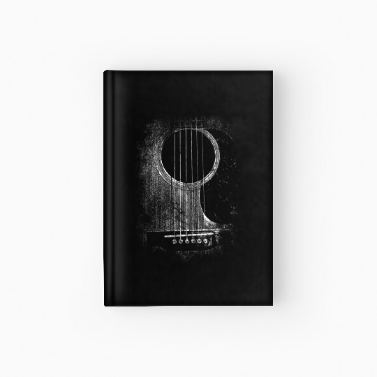 Acoustic Guitar Six String Rock Roll Hardcover Journal