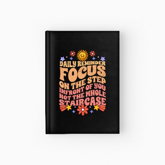 Groovy Daily Reminder Positive Affirmation Hardcover Journal