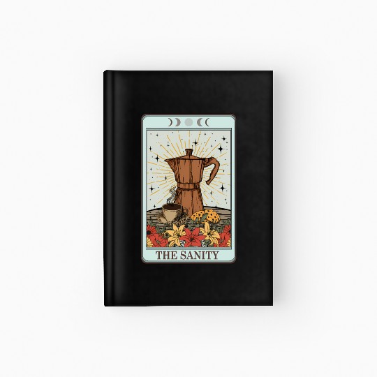 Coffee Tarot Card The Sanity Hardcover Journal