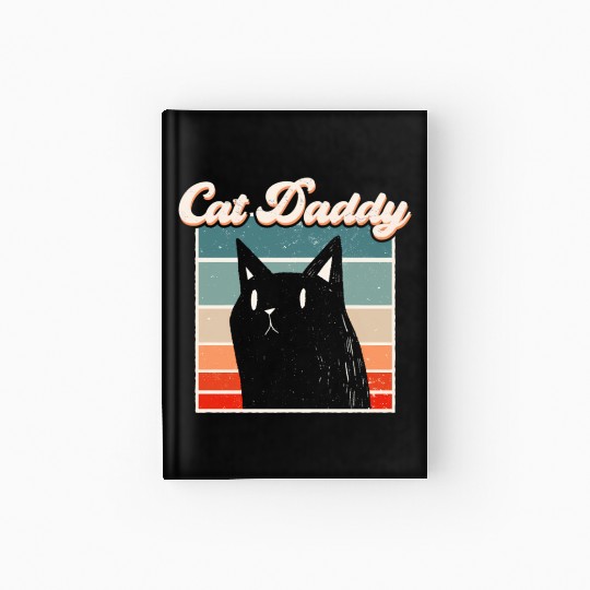 Cat Daddy Synthwave Hardcover Journal