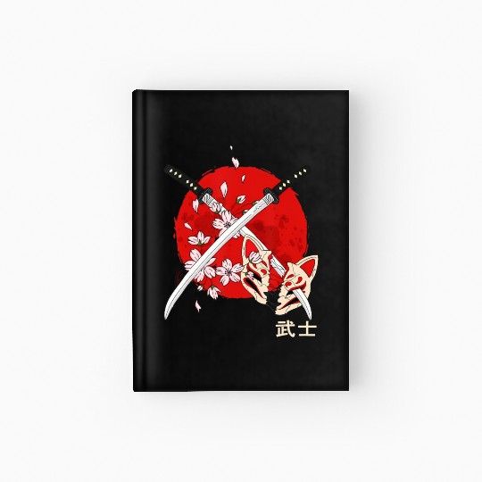Ancient Japanese Cherry Blossom Samurai Katana Swo Hardcover Journal