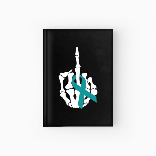Fuck Ovarian Cancer Middle Finger Ovarian Cancer A Hardcover Journal