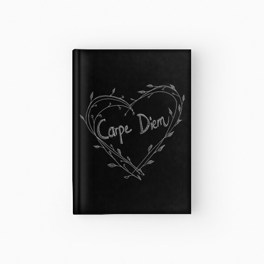Carpe Diem Quote Heart Twigs Hardcover Journal