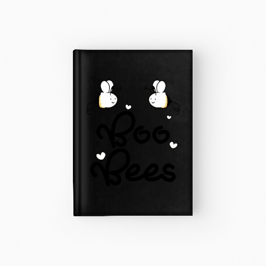 boo bees green Hardcover Journal