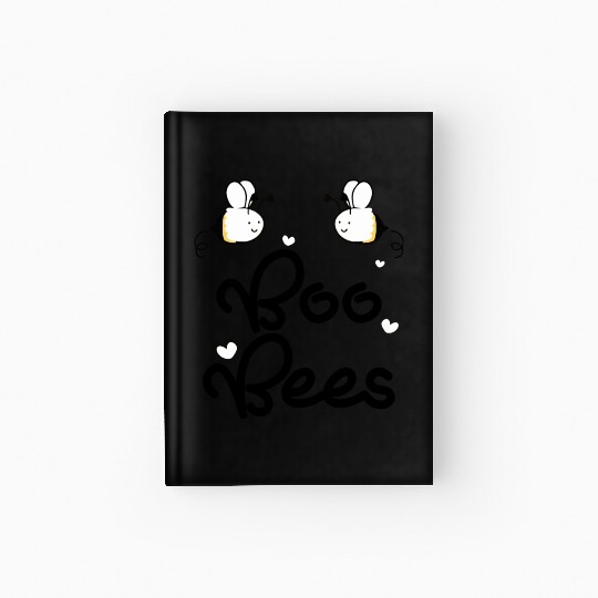 boo bees green Hardcover Journal
